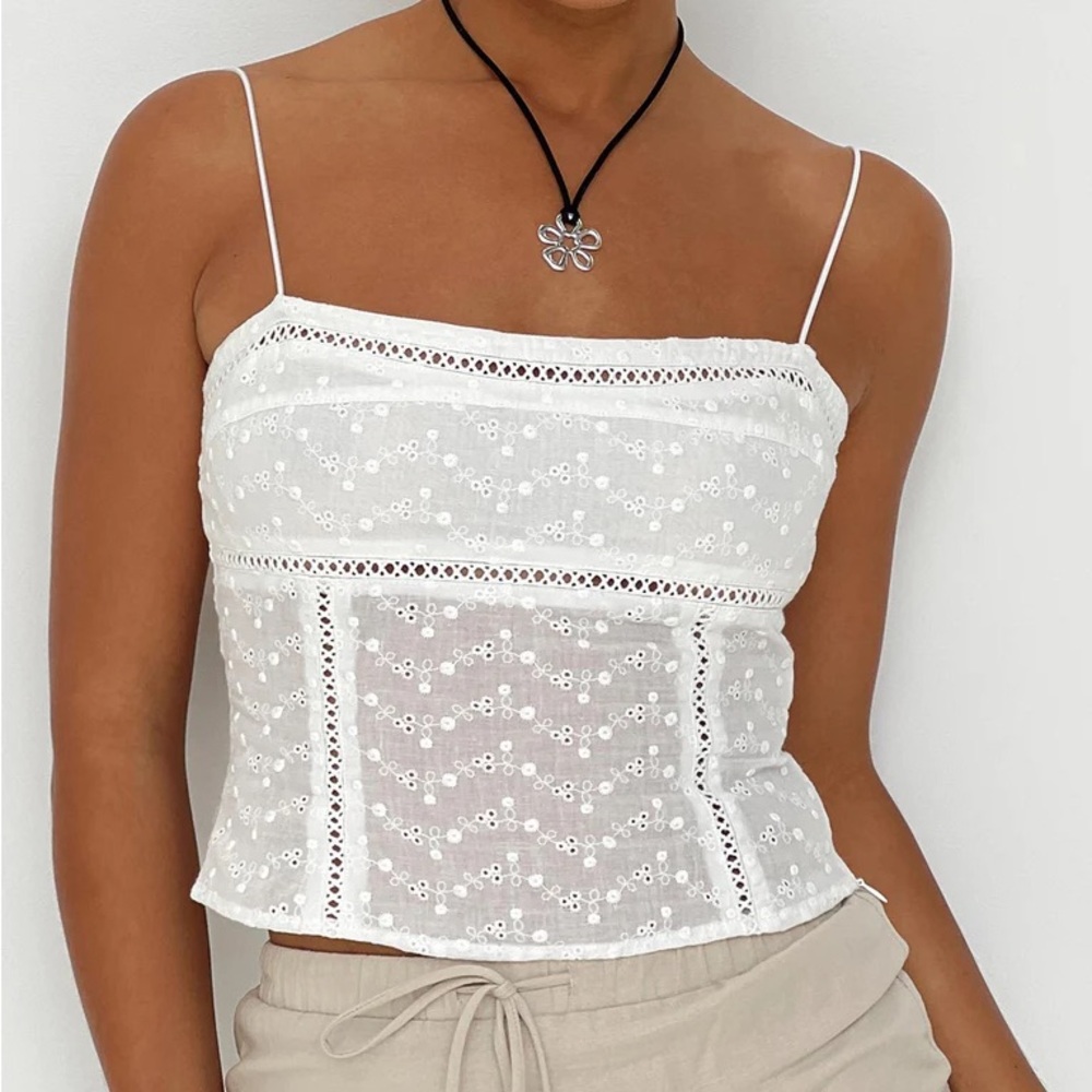 Princess Polly brand new ivory lace tank top